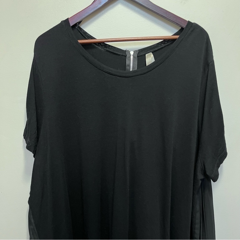 PENNINGTON’S Black Oversized Pleated Tunic Top Size X - Picture 2 of 9